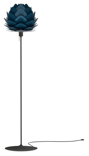 Aluvia Floor Lamp  in Petrol with Black Base