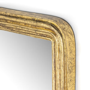 Vintage Louis Mirror In Antiqued Gold Leaf
