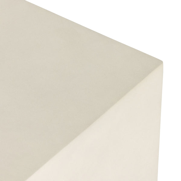 Parish Outdoor End Table In White Concrete