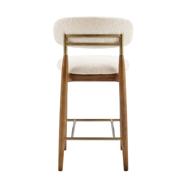 Verna Boucle Counter Stool, Palladian Beige