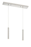 Forest 2 Light Island/Billiard in Brushed Nickel Finish