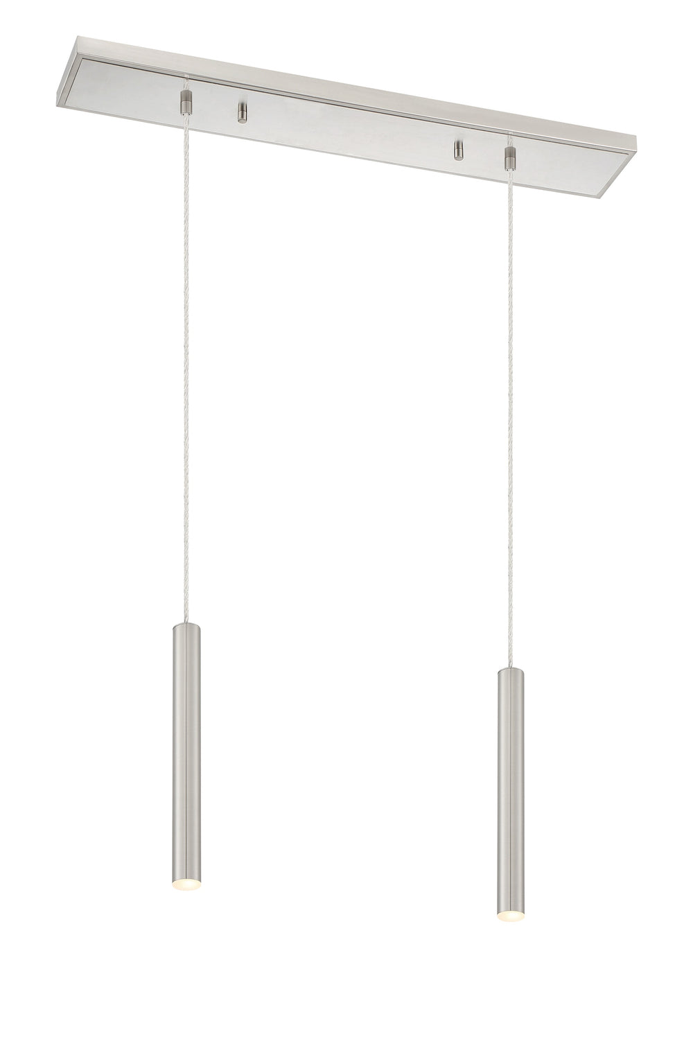 Forest 2 Light Island/Billiard in Brushed Nickel Finish