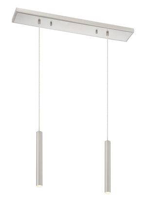 Forest 2 Light Island/Billiard in Brushed Nickel Finish