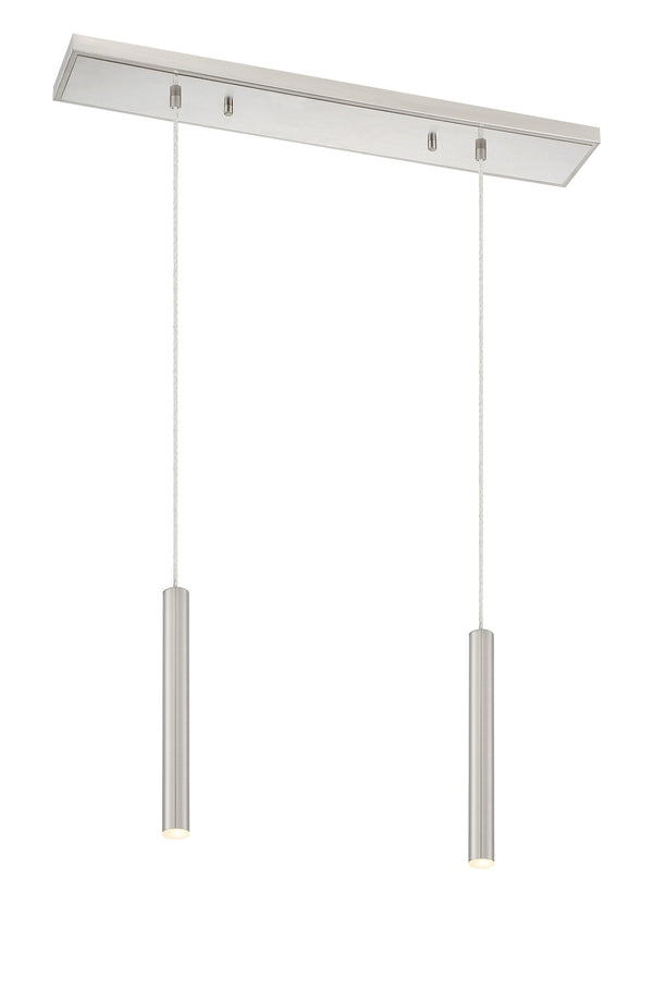 Forest 2 Light Island/Billiard in Brushed Nickel Finish