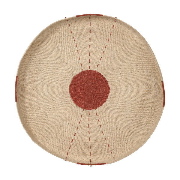 Sundial Seagrass Round Wall Art, Rust