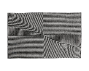 SERENE HAND-WOVEN RUG - BLACK / WHITE - 5' X 8'