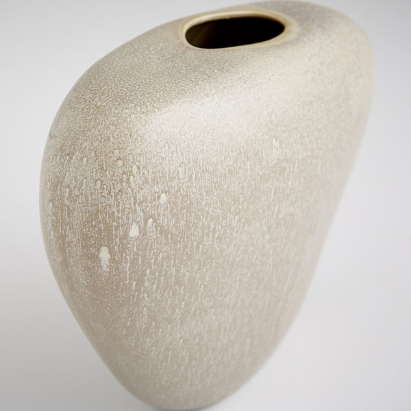 Pebble Vase in Olive Glaze