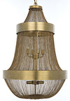 Pavilion Chandelier, Metal with Brass Finish