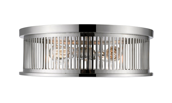 Camellia 4 Light Flush Mount in Polished Nickel Finish