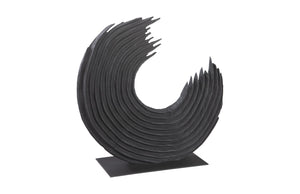 Swoop Tabletop Sculpture, Black Wood, Smallall