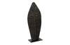 Carved Leaf on Stand, Burnt, Small