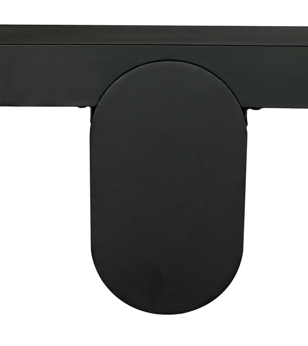 Evora Industrial Steel Coffee Table in Matte Black