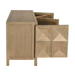 Quadrant 4 Door Sideboard, Washed Walnut