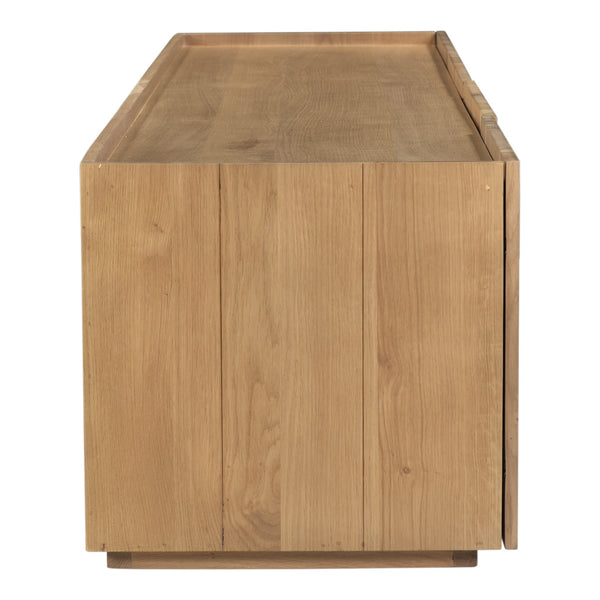 Plank Media Cabinet in Natural Oak