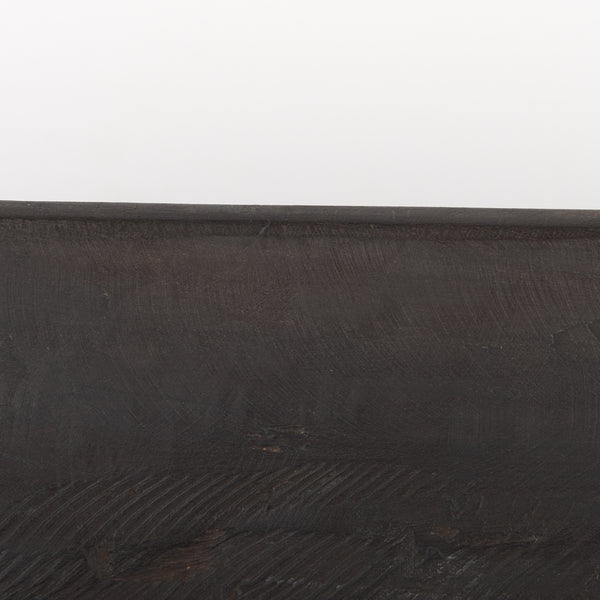 Athena Extra Large Oblong Black-Brown Reclaimed Wood Bowl