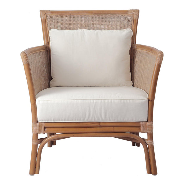 Tatum Rattan Accent Arm Chair In Canary Brown