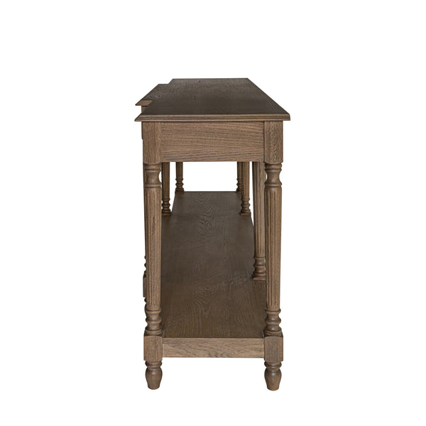 Moe's Martha Brown Oak Console Table with Drawers