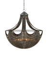 Eduardo Chandelier In Natural Iron & Brass