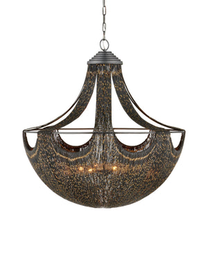 Eduardo Chandelier In Natural Iron & Brass