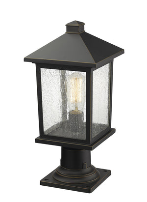 Portland 1 Light Outdoor Pier Mount Light in Oil Rubbed Bronze Finish