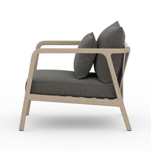 Numa Outdoor Chair in Brown and Charcoal