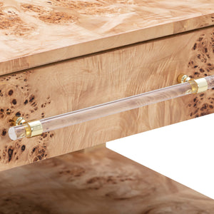 Brandyss Natural Burl Nightstand