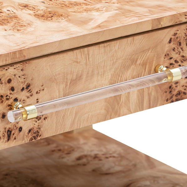 Brandyss Natural Burl Nightstand