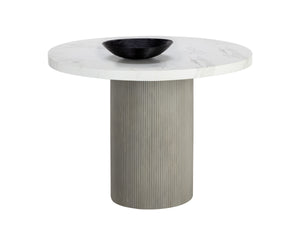 NICOLETTE DINING TABLE - LIGHT GREY - MARBLE LOOK - 40"