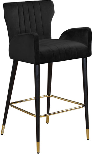 Alonzo Stool In Black Velvet