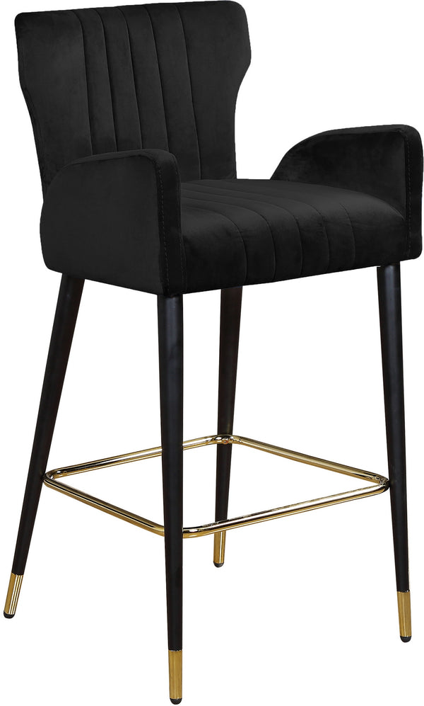 Alonzo Stool In Black Velvet