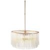 Elsa (26"x14") Clear Glass and Gold Metal Frame Six Bulb Chandelier
