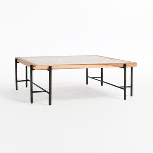 Cyrus Solid Wood Coffee Table - Natural/Black