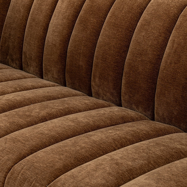 Vanty Upholstered Sofa with Wood Base - Bronze
