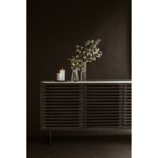 Paloma Sideboard Charcoal Grey with Marble Top