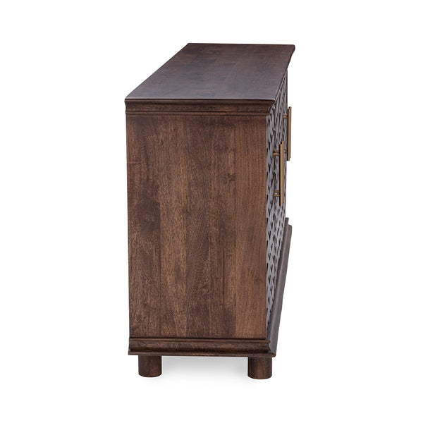 Shira Collection Solid Wood 4Dr Buffet - Kona Brown
