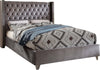 Isabel Full Bed In Grey Velvet