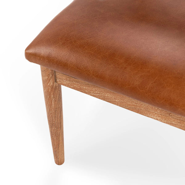 Alvaro Leather Dining Chair Set of 2 - Golden Wheat