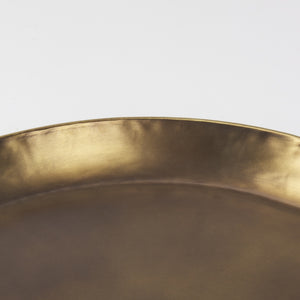 Eagan 24.0L x 24.0W x 2.0H Brass Aluminium Tray Large