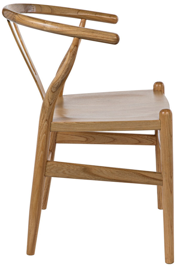 Zola Sungkai/Mindi Wood Chair in Clear Coat Semi-Gloss Finish