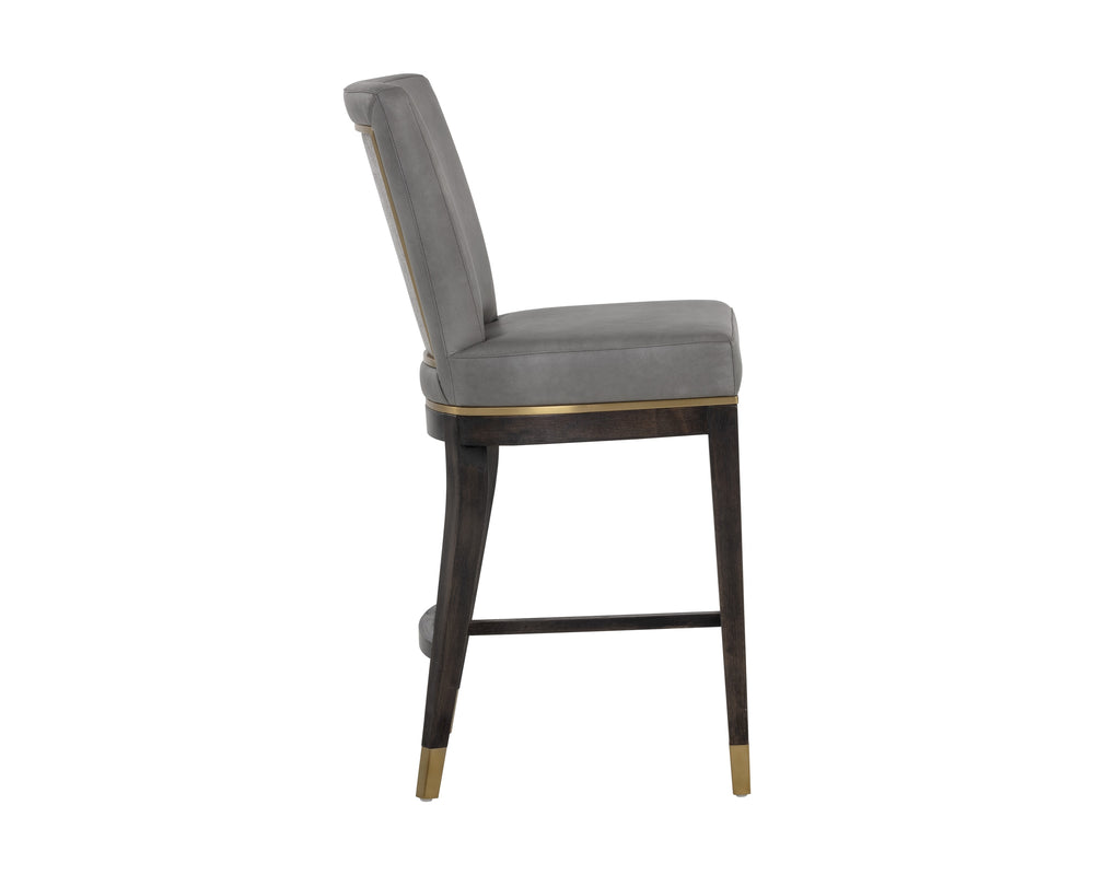 Alister Counter Stool - Bravo Metal / Polo Club Stone