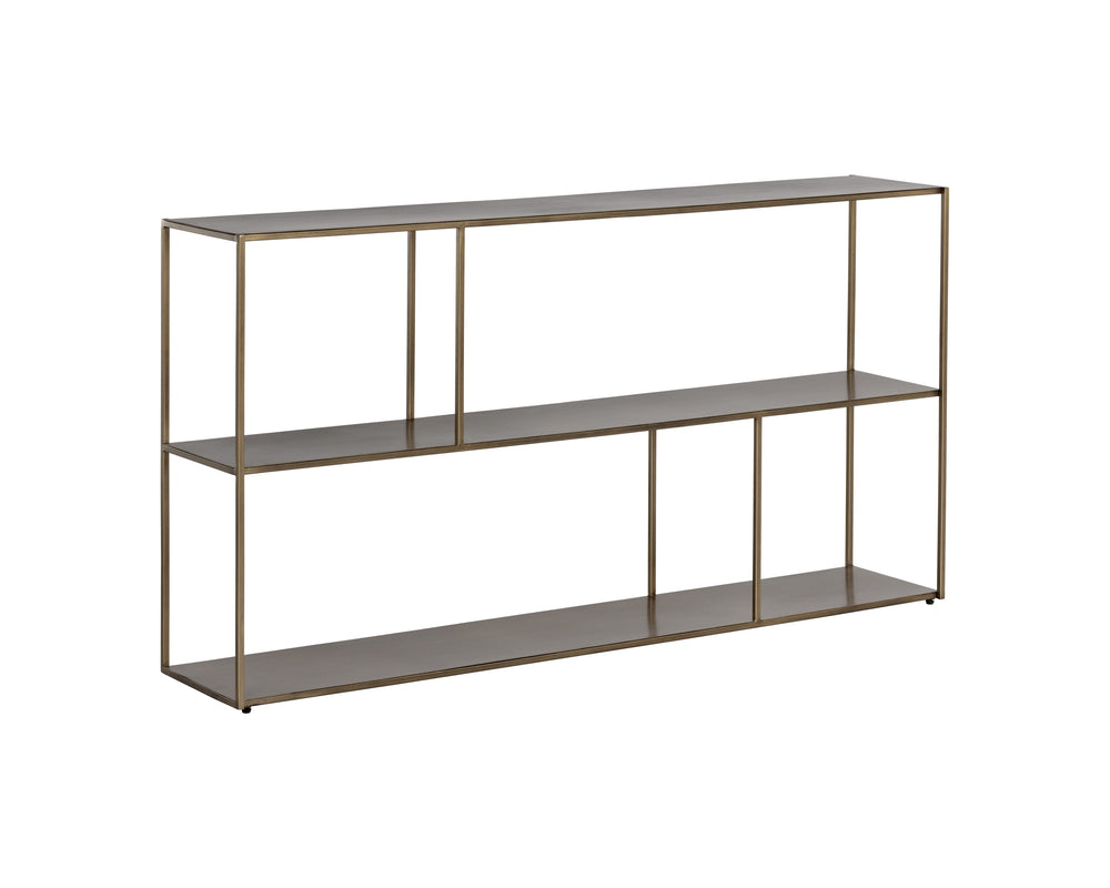 Eiffel Low Bookcase - Large - Antique Brass