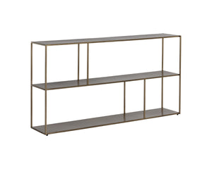 Eiffel Low Bookcase - Large - Antique Brass