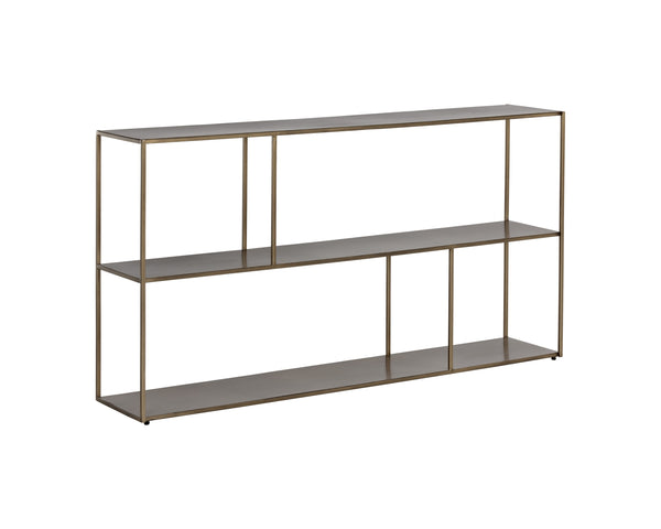 Eiffel Low Bookcase - Large - Antique Brass