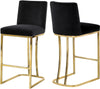 Rick Stool In Black Velvet and Gold