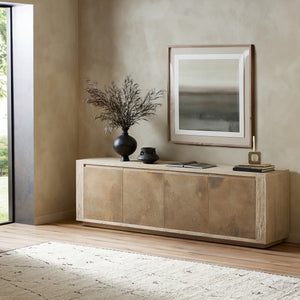 Redondo Media Console in Bleached Alder