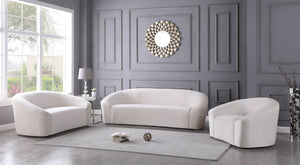 Vivian Sofa In Cream Velvet
