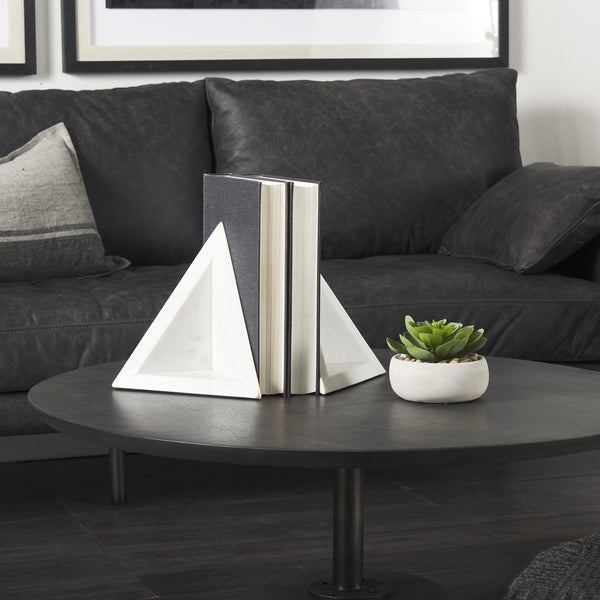 Sophia 8.0"L x 6.0"W x 7.0"H Marble Set Of Two Bookends