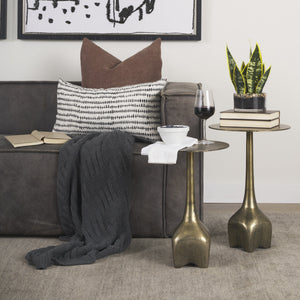 Risha Large Gold Metal Accent Table