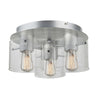 Henley AC11524CL Flush Mount in Brushed Aluminum & Clear Glass