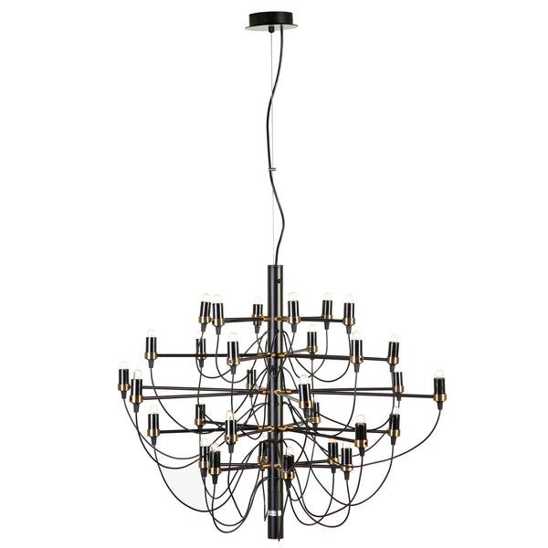 Arment Large Pendant Lamp In Matt Black and Brass